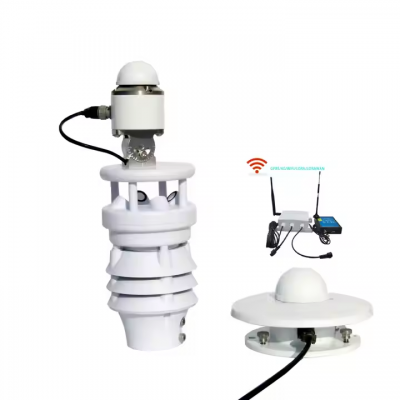 Musktool-CE Certified SDI-12 RS485 Solar Powered Weather Station LoRaWAN/GPRS/4G/WiFi Wireless for Photovoltaic Power Monitoring