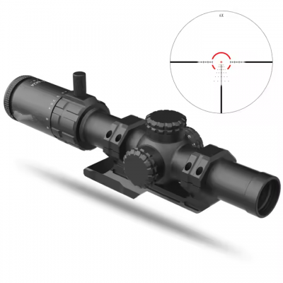 Musktool-BOO004 1-6X24 SF First Focal Plane 30mm Tube Etched Glass Illuminated Scope Sight With 22MM Aluminum Tactical Scope Mount