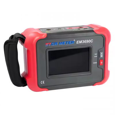 Musktool-ETCR EM3690C Contract Loop Resistance Tester 0.0uΩ-80.000mΩ 10A 100A-10 Ranges 5" Touch Screen Bluetooth USB Printer