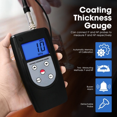 Musktool-Heavy Duty Digital Coating Thickness Meter NF Type Eddy Current Probe Micro Coating Tester for Paint Enamel
