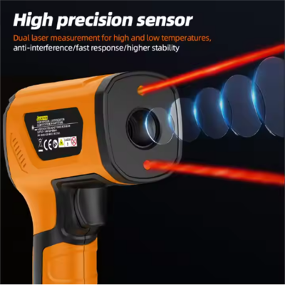 Musktool-40 to 2000C Digital Infrared Thermometer Gun Electronic Hygrometer for Temperature Measurement in Industry OEM Customizable