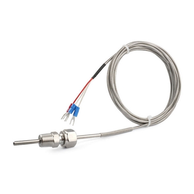 Musktool-High Accuracy Class a RTD Temperature Probe PT100 3 Wires with Movable Fitting