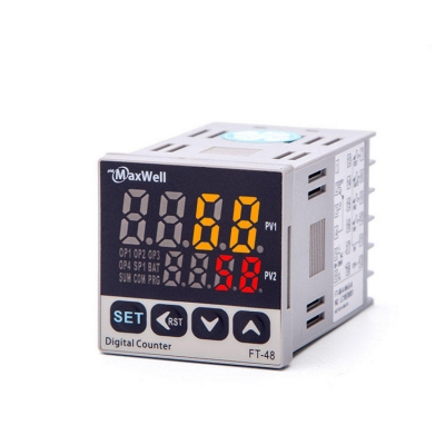 Musktool-FT48-Industrial Digital Counter with LED Display - High Precision Programmable Timer & Counter for Manufacturing