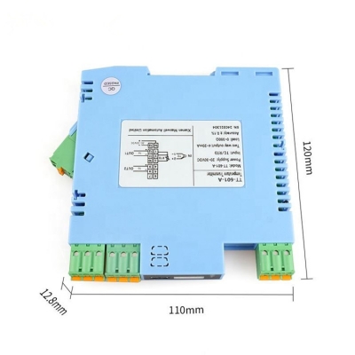 Musktool-TT-601 Industrial Temperature Transmitter 4-20mA Din Rail 1 Input 2 Output ABS Plastic Customized OEM ODM Support