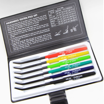 Musktool-Japanese Tsubosan Hardness Testing File, Hardness Detection File, HRC 40 - 65 degrees, 6 - piece set