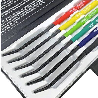Musktool-Japanese Tsubosan Hardness Testing File, Hardness Detection File, HRC 40 - 65 degrees, 6 - piece set